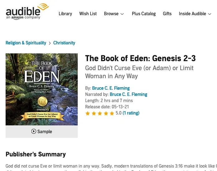 The Book Of Eden Now On Audible!!!